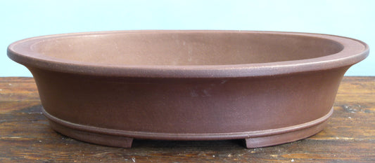 Oval Unglazed Bonsai Pot 16" - Used