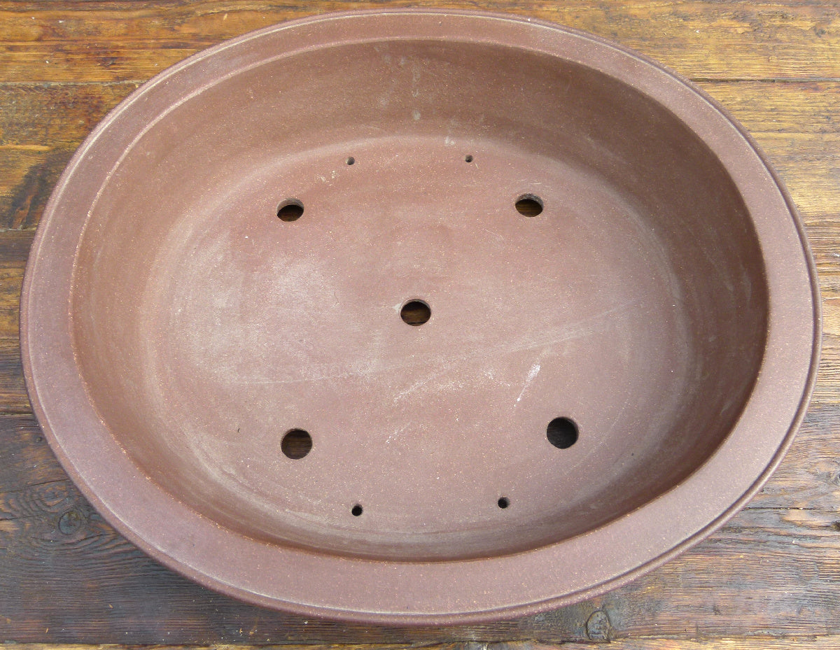 Oval Unglazed Bonsai Pot 16" - Used