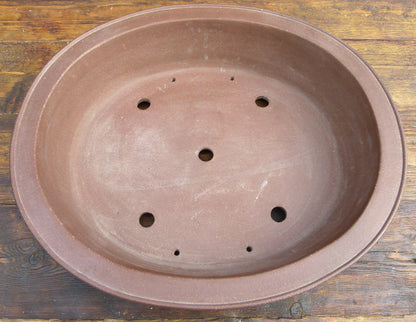 Oval Unglazed Bonsai Pot 16" - Used