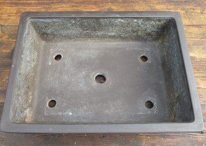 Rectangular Unglazed Bonsai Pot 16" - Used