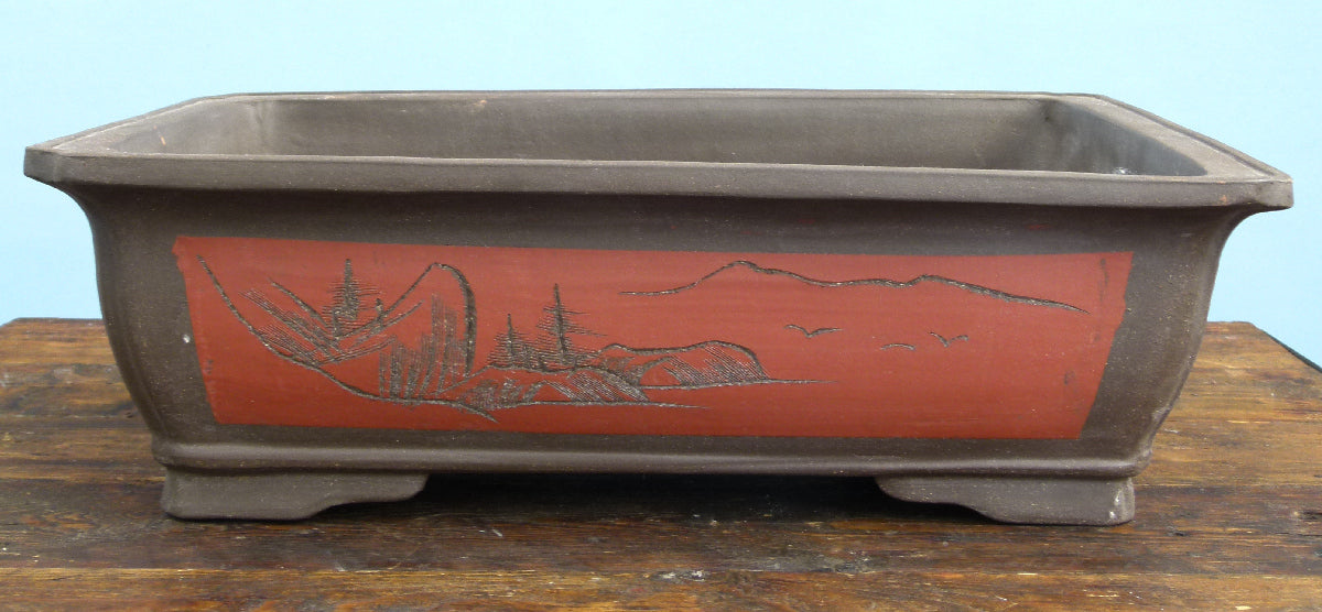 Bonsai Basics Rectangular Unglazed Bonsai Pot 20"