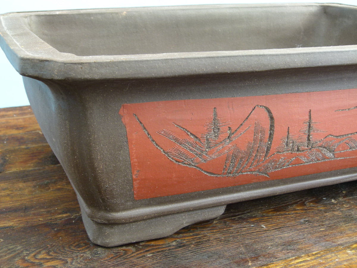 Bonsai Basics Rectangular Unglazed Bonsai Pot 20"