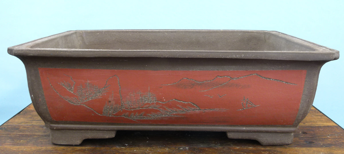 Bonsai Basics Rectangular Unglazed Bonsai Pot 24"