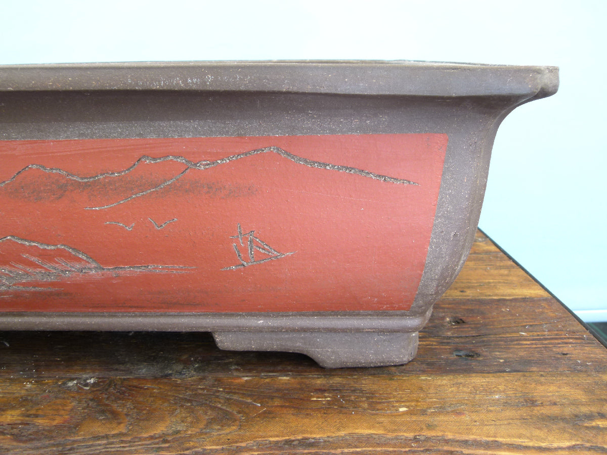 Bonsai Basics Rectangular Unglazed Bonsai Pot 24"
