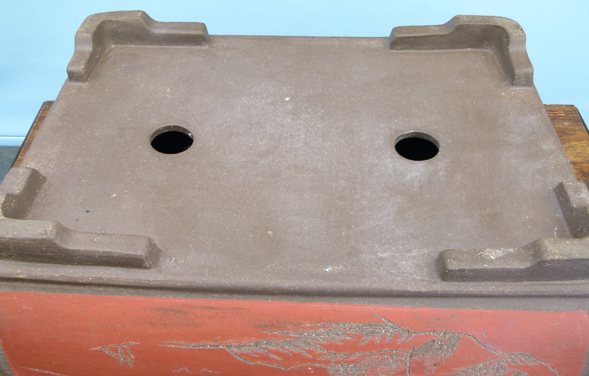 Bonsai Basics Rectangular Unglazed Bonsai Pot 24"