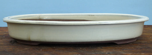 Japanese Shallow Oval Unglazed Bonsai Pot 16" - USED