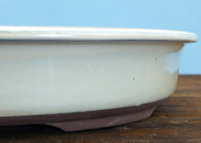 Japanese Shallow Oval Unglazed Bonsai Pot 16" - USED