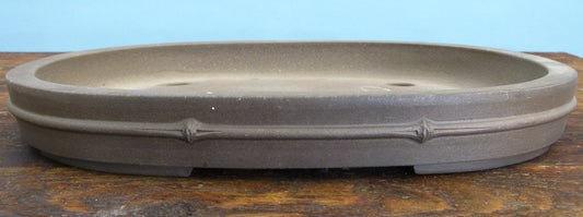 Oval High Quality Unglazed Bonsai Pot 14" - Used