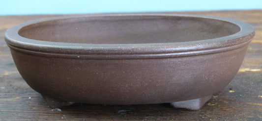High Quality Oval Shohin Unglazed Bonsai Pot - Used