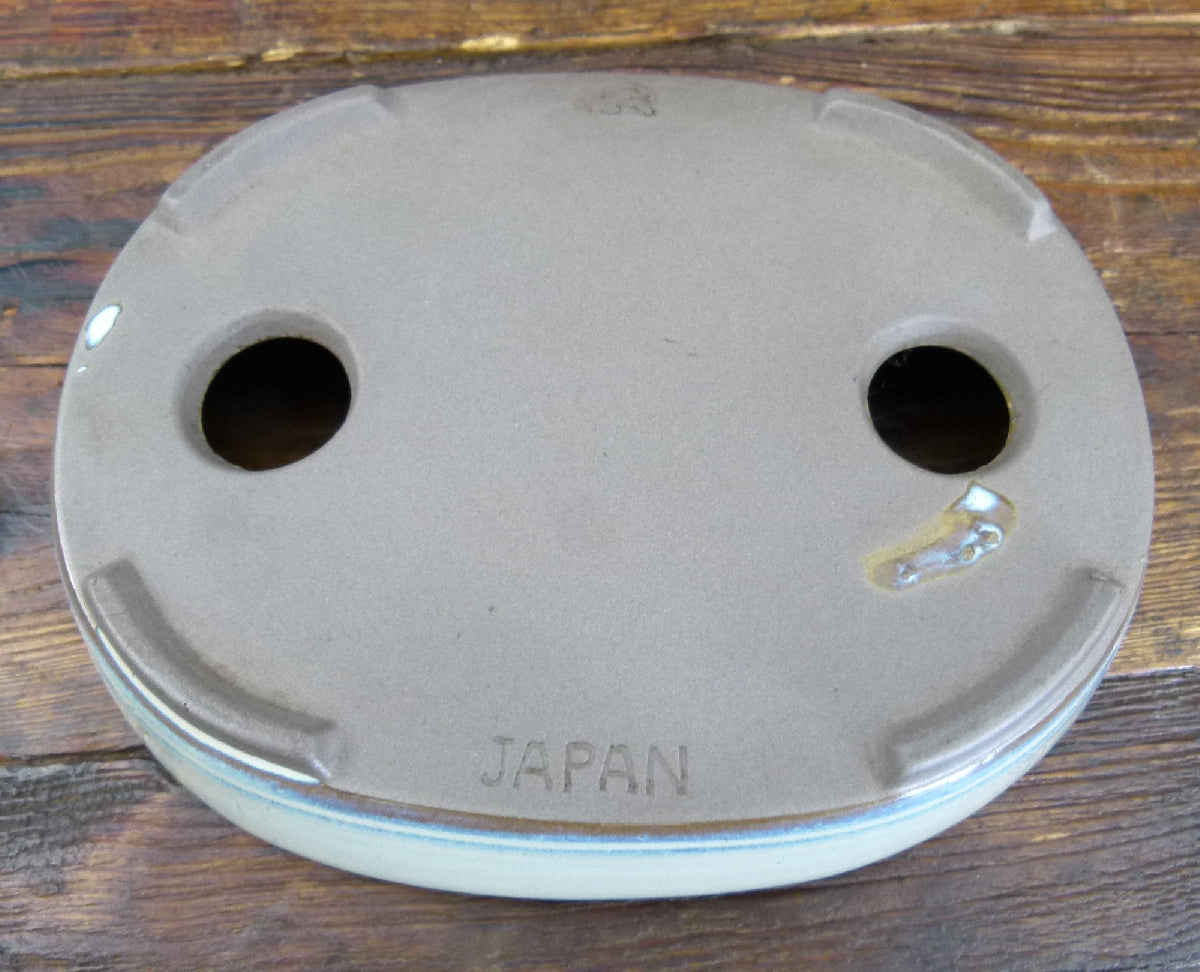 Japanese Shallow Oval Unglazed Bonsai Pot 6" - USED