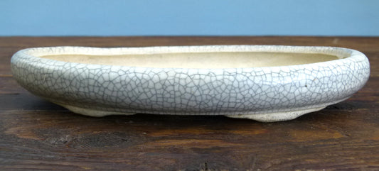 Oval Glazed Bonsai Pot 9" - Used