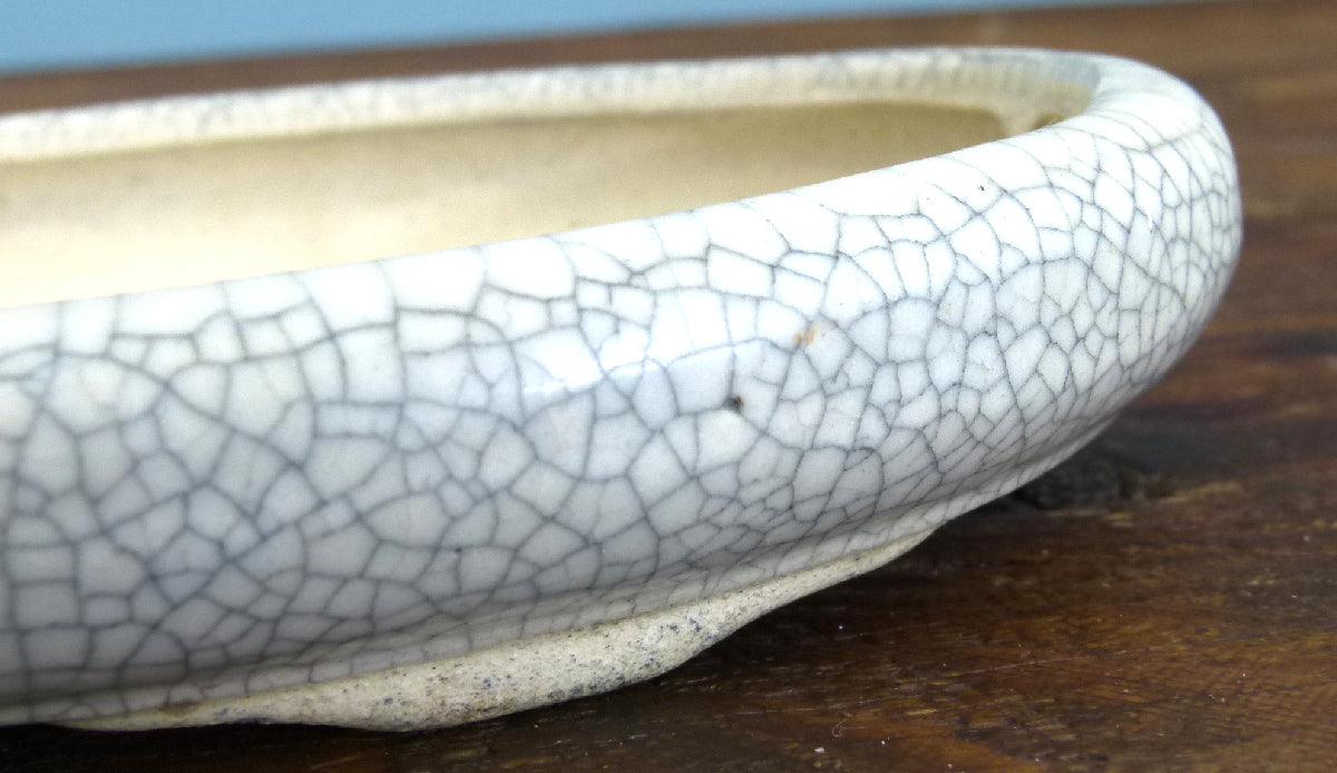 Oval Glazed Bonsai Pot 9" - Used