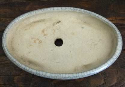 Oval Glazed Bonsai Pot 9" - Used