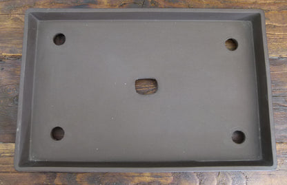Japanese Unglazed Shallow Rectangular Bonsai Pot 13"- Used