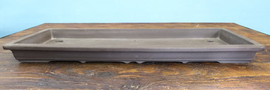 Japanese Unglazed Shallow Rectangular Bonsai Pot 18"- Used