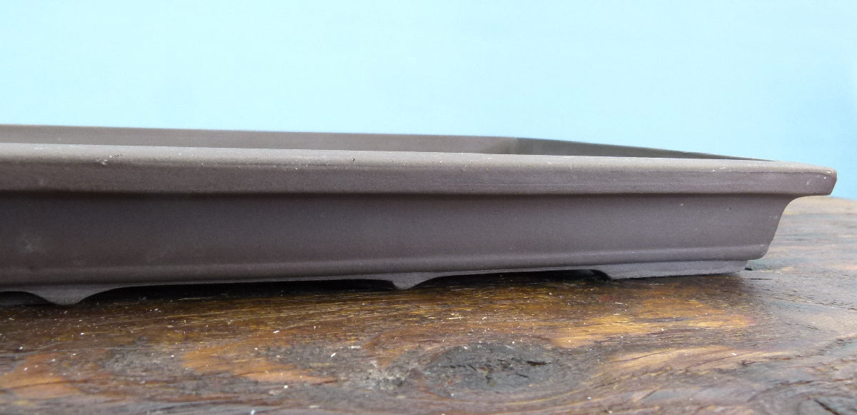 Japanese Unglazed Shallow Rectangular Bonsai Pot 18"- Used