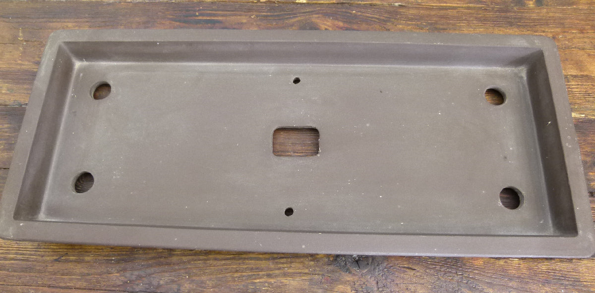 Japanese Unglazed Shallow Rectangular Bonsai Pot 18"- Used