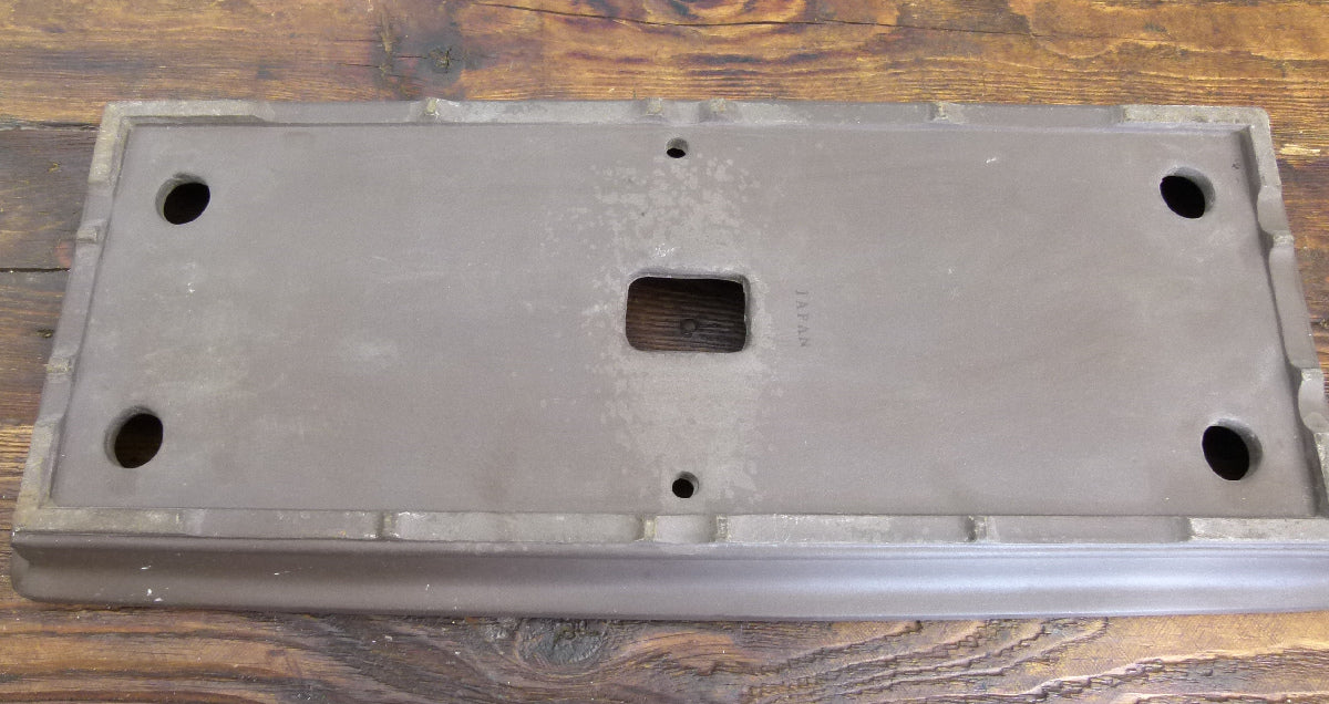 Japanese Unglazed Shallow Rectangular Bonsai Pot 18"- Used