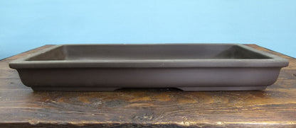 Japanese Unglazed Shallow Rectangular Bonsai Pot 16"- Used