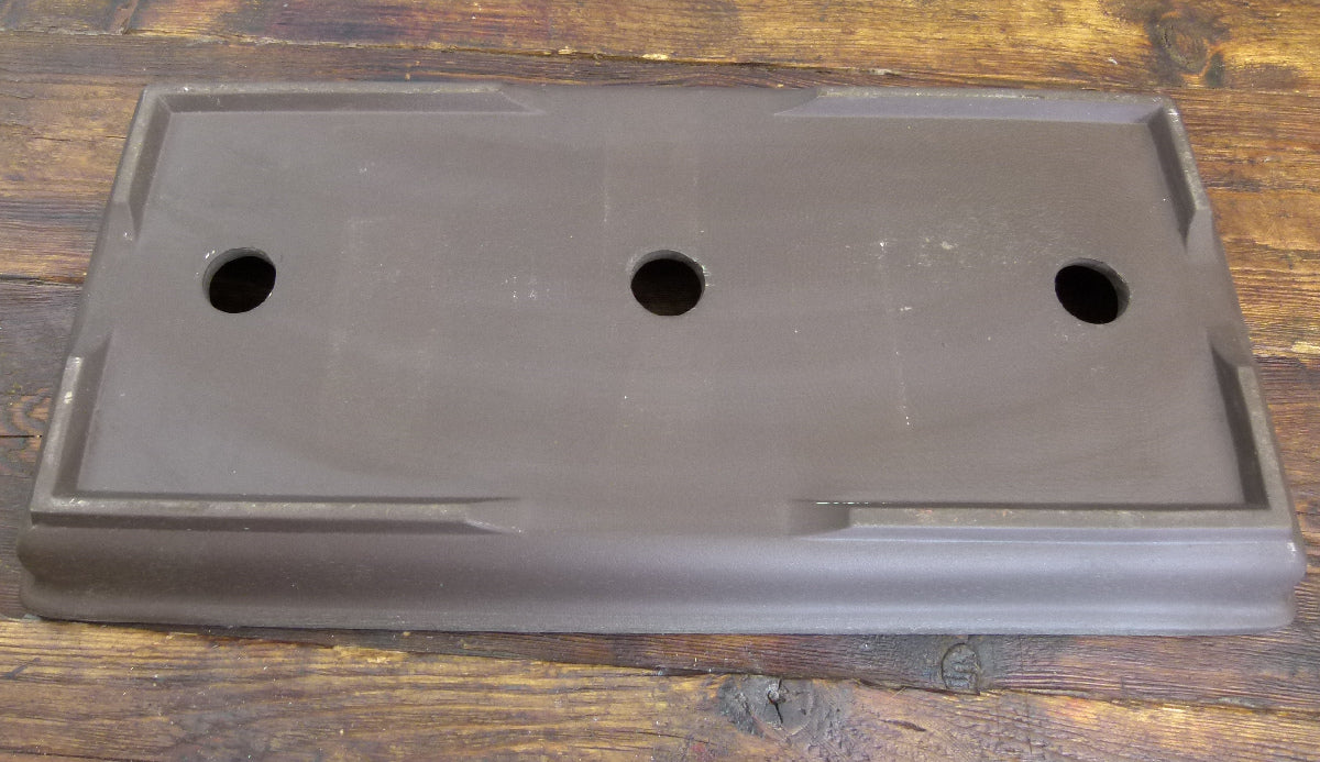Japanese Unglazed Shallow Rectangular Bonsai Pot 16"- Used