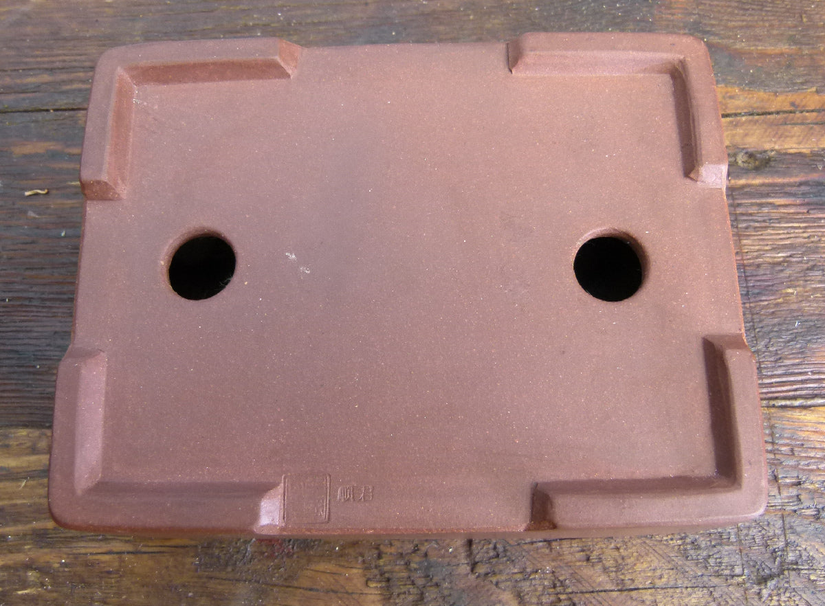 Exhibition Quality Rectangular Unglazed Bonsai Pot - 5"