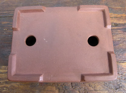 Exhibition Quality Rectangular Unglazed Bonsai Pot - 5"