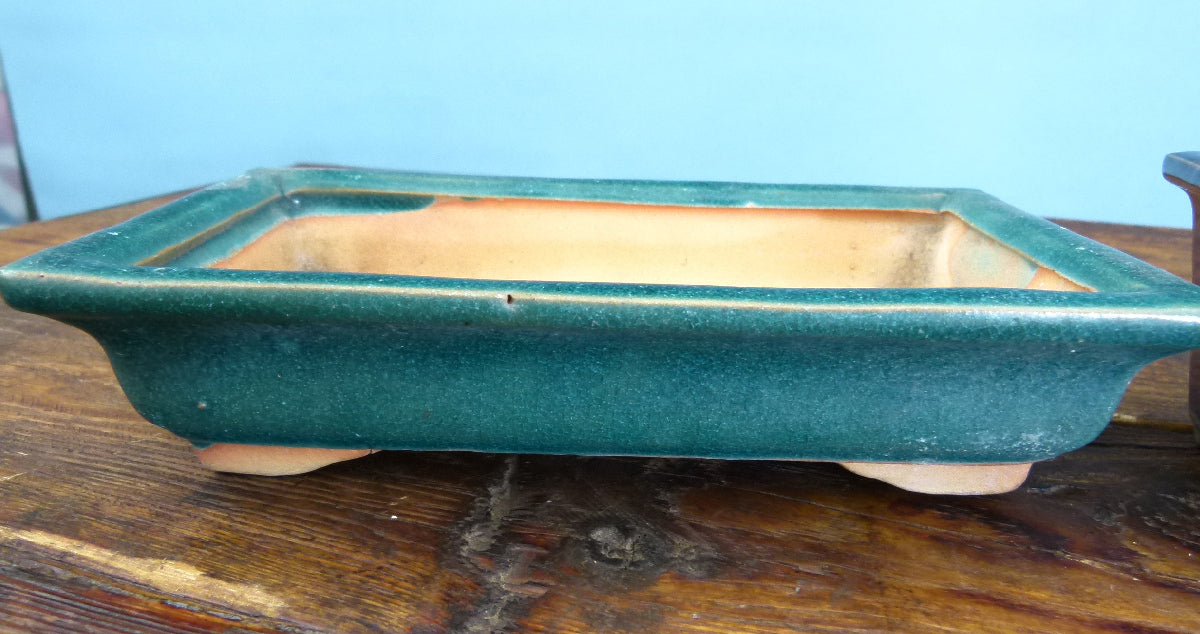 Glazed Bonsai Pots x 3 - Used