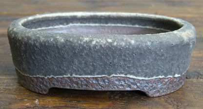 Oval Glazed Shohin Bonsai Pot by Walsall Studios - Used