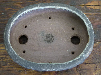 Oval Glazed Shohin Bonsai Pot by Walsall Studios - Used