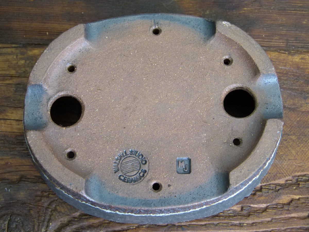 Oval Glazed Shohin Bonsai Pot by Walsall Studios - Used