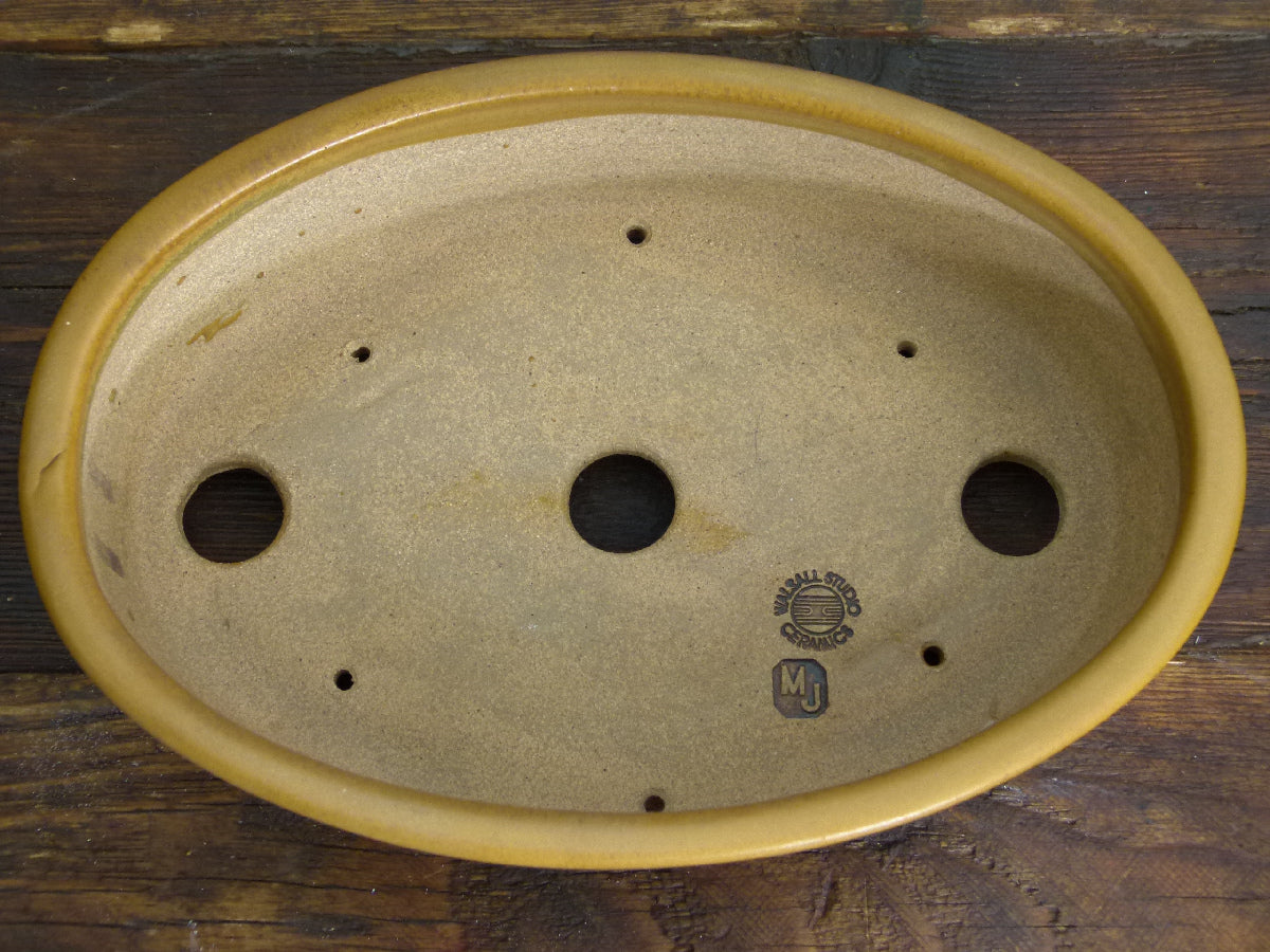 Oval Glazed Bonsai Pot by Walsall Studios - Used