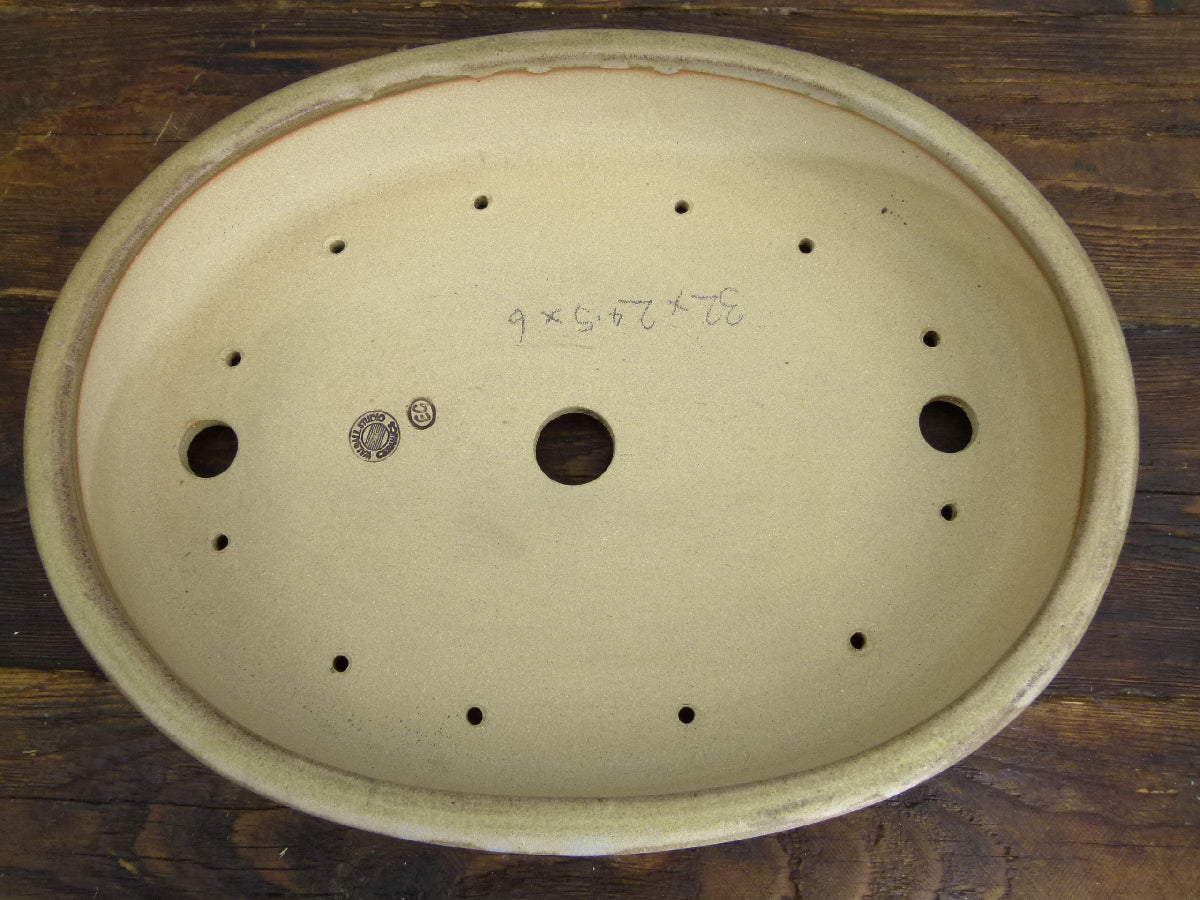 Oval Glazed Bonsai Pot by Walsall Studios - 12" Used