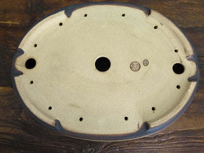 Oval Glazed Bonsai Pot by Walsall Studios - 12" Used