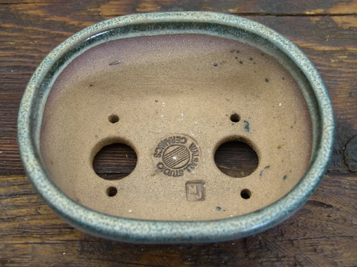 Oval Glazed Bonsai Pot by Walsall Studios - Used