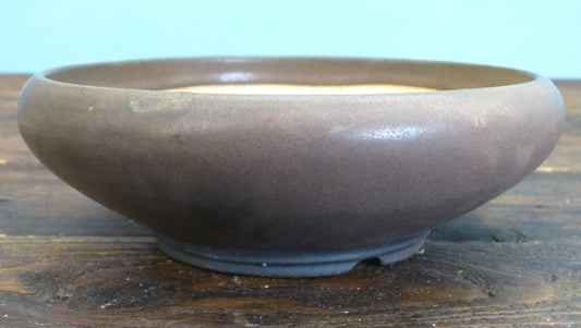 Round Glazed Bonsai Pot by Walsall Studios - Used