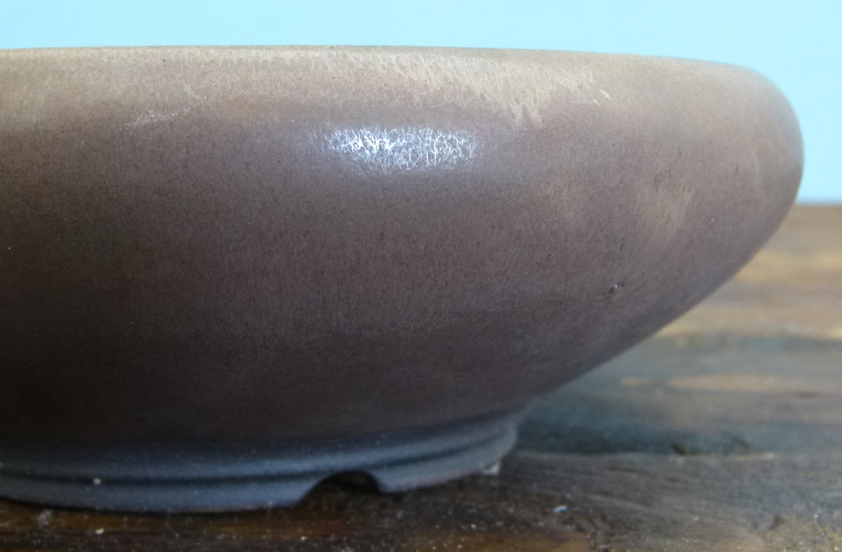 Round Glazed Bonsai Pot by Walsall Studios - Used