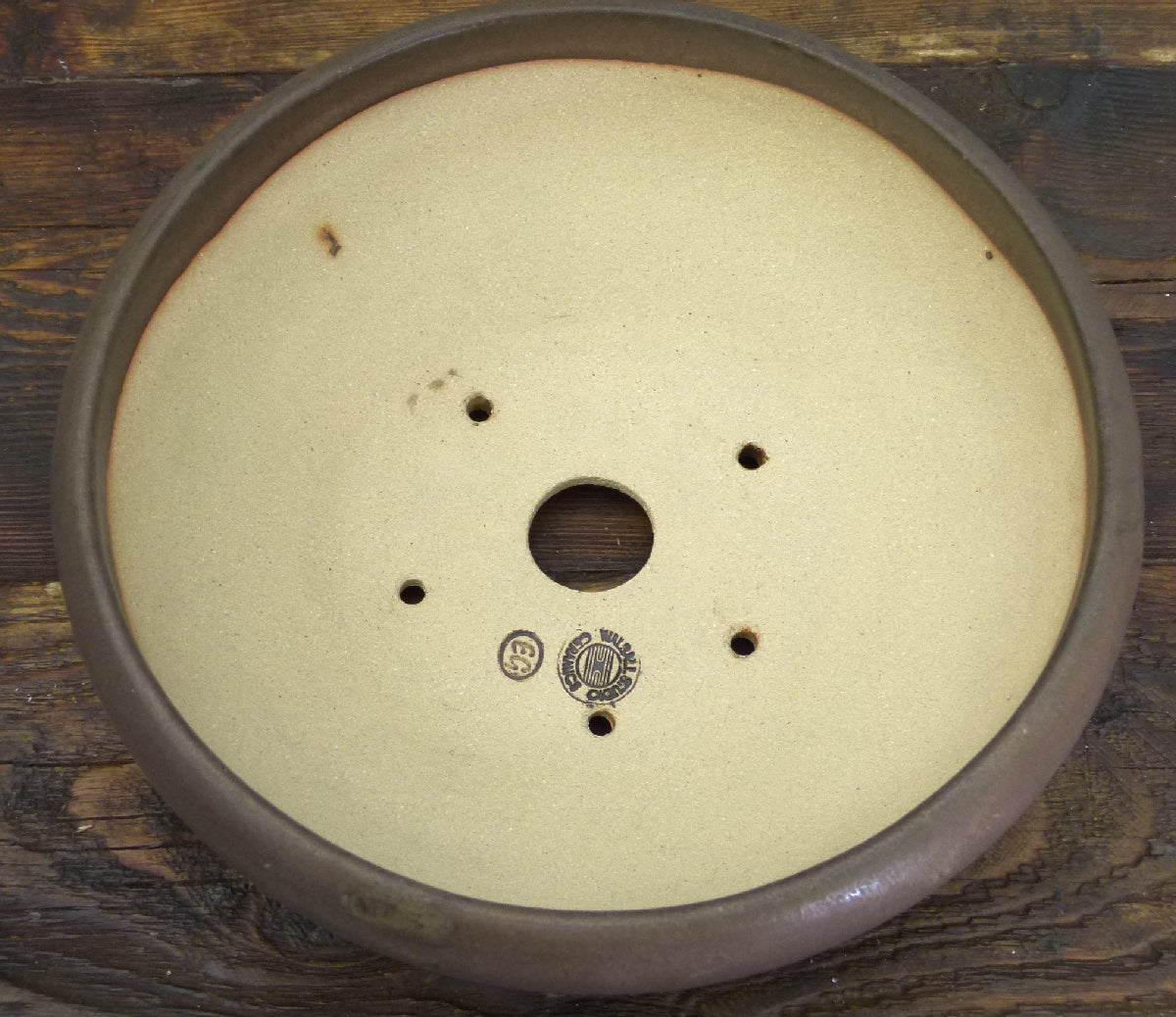 Round Glazed Bonsai Pot by Walsall Studios - Used