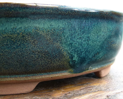 Oval Glazed Bonsai Pot 8" - Used