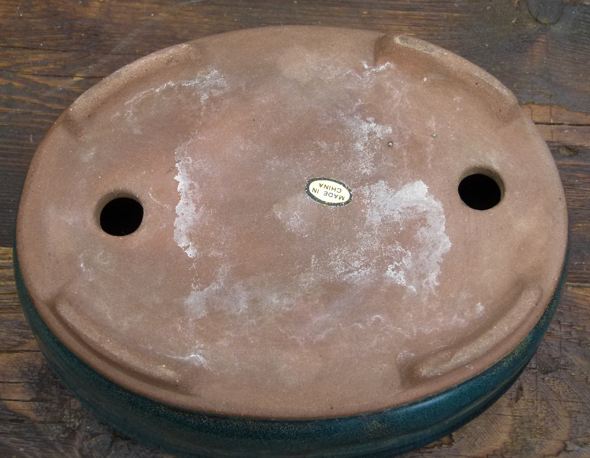 Oval Glazed Bonsai Pot 8" - Used