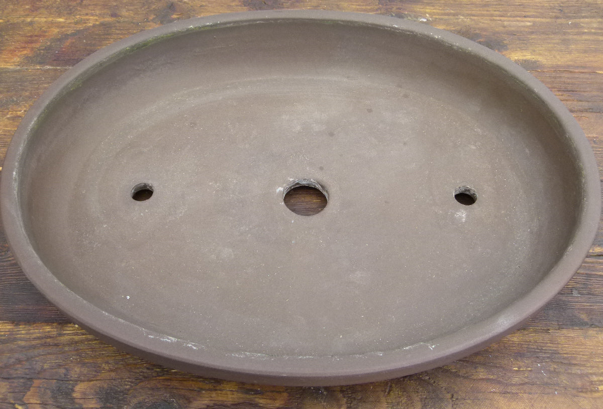 Oval Unglazed Bonsai Pot 16" - Used