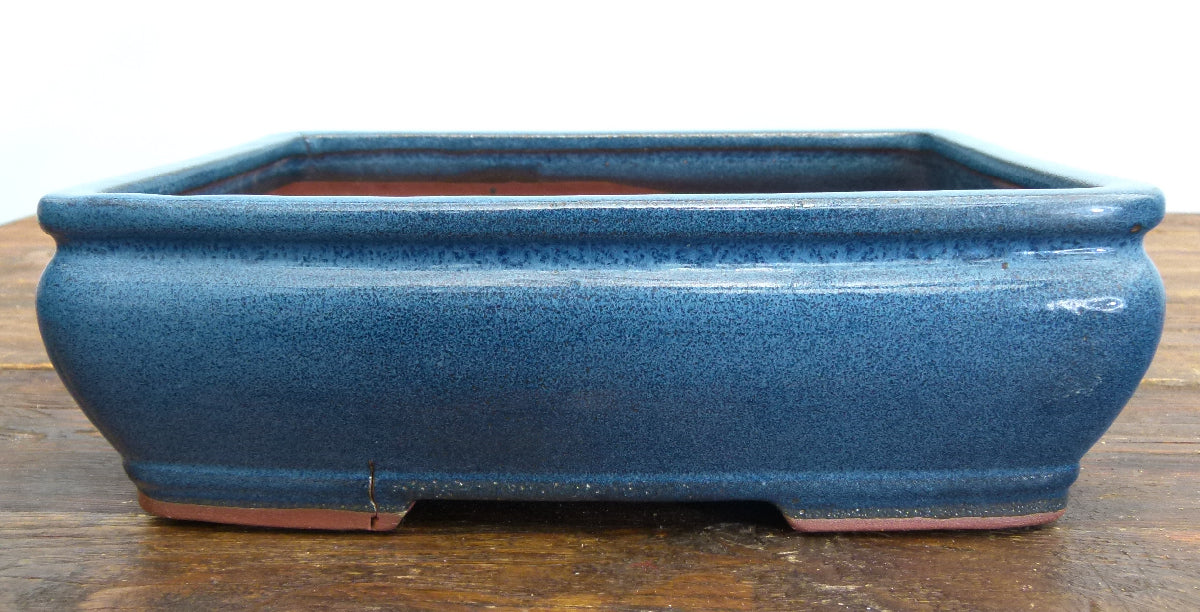 Rectangular Glazed Bonsai Pot 9.5" -  Used