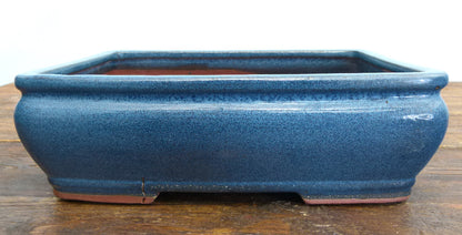 Rectangular Glazed Bonsai Pot 9.5" -  Used