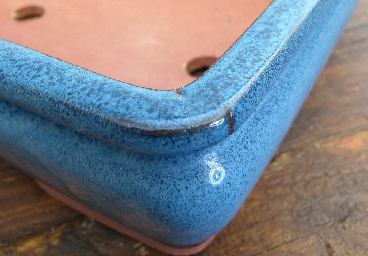 Rectangular Glazed Bonsai Pot 9.5" -  Used