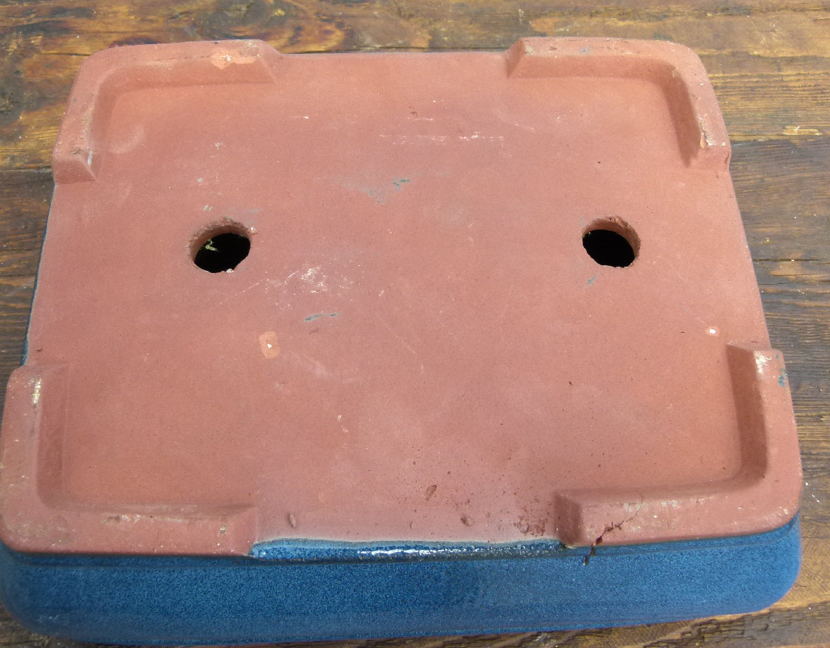 Rectangular Glazed Bonsai Pot 9.5" -  Used