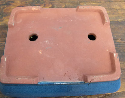 Rectangular Glazed Bonsai Pot 9.5" -  Used