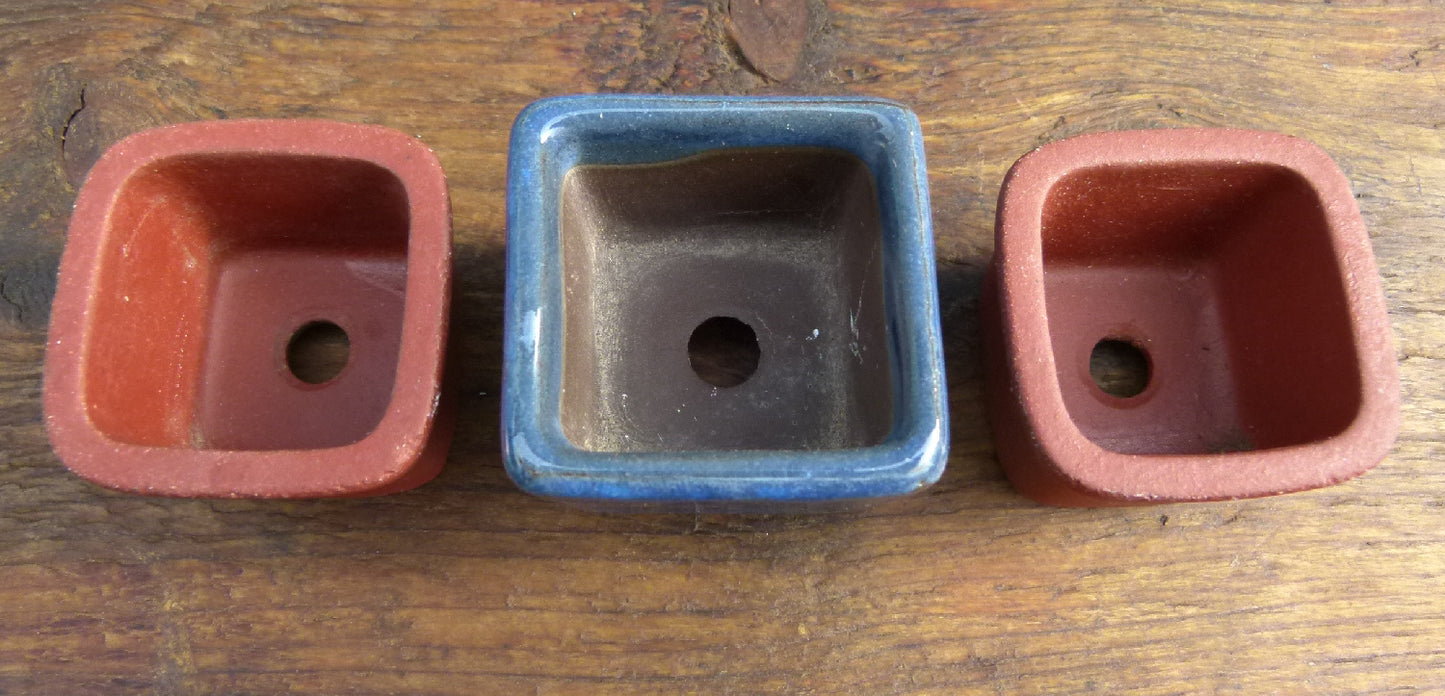 Miniature Bonsai Pots - Group of 3 Pots - CLEARANCE