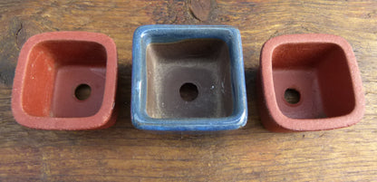 Miniature Bonsai Pots - Group of 3 Pots - CLEARANCE