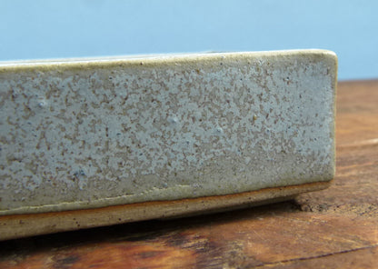 Handmade Rectangular Glazed Bonsai Pot 6"
