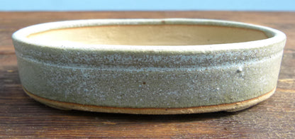 Handmade Oval Glazed Bonsai Pot  - 5"
