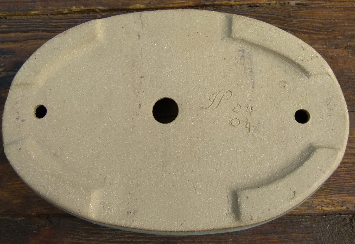 Handmade Oval Glazed Bonsai Pot  - 7"